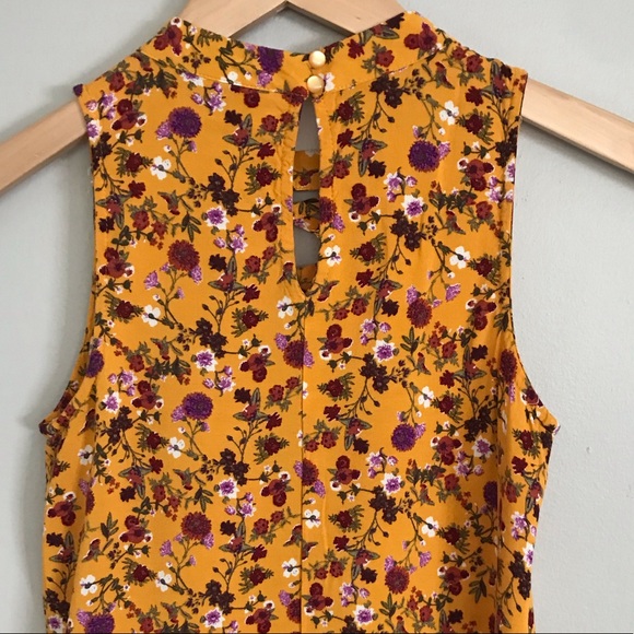 Girls  Art Class Yellow Floral Dress - Size L 10/12 - Picture 4 of 5